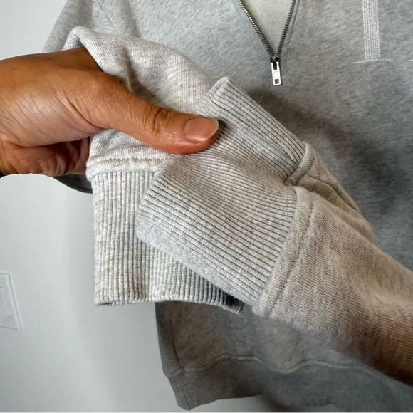 Les Deux Encore Half Zip Hoodie in grey size small - Picture 8 of 9